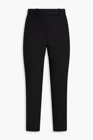 THEORY CROPPED STRETCH COTTON-BLEND TWILL SLIM-LEG PANTS - Size 6