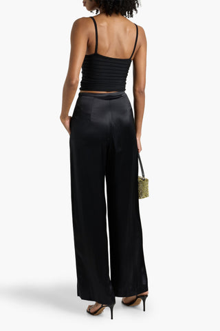 CULT GAIA TASHA CUTOUT SATIN WIDE-LEG PANTS - Size 4