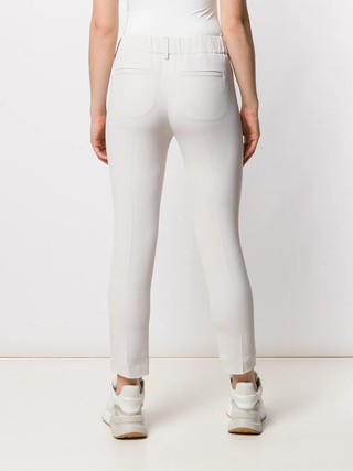 Brunello Cucinelli Refined Blend Slim-Fit Cropped Trousers Milk