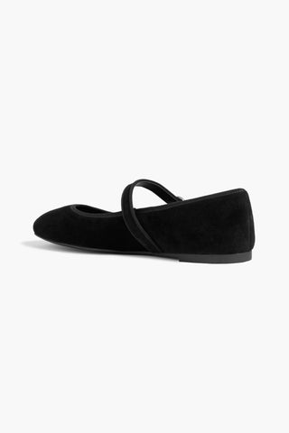 STUART WEITZMAN ALICE SUEDE MARY JANE FLATS - Size 9.5