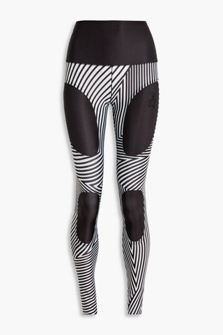 PERFECT MOMENT PRINTED STRETCH-JERSEY LEGGINGS - Size M