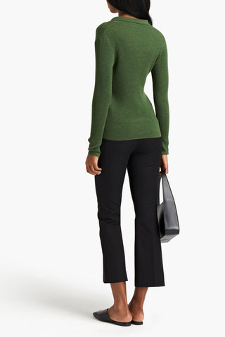 FRAME LE CROP MINI BOOT STRETCH-COTTON TWILL BOOTCUT PANTS - Size 0