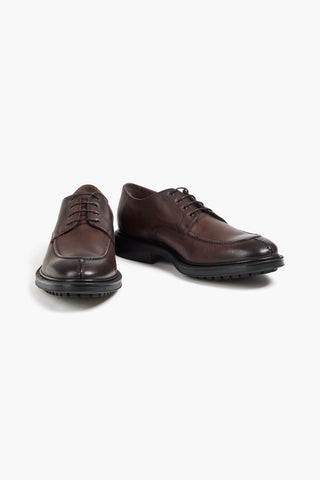 PAUL SMITH LARK BURNISHED LEATHER DERBY SHOES - Size 9