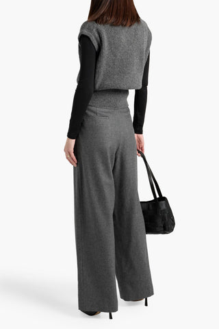 LE 17 SEPTEMBRE WOOL-FLANNEL WIDE-LEG PANTS - Size 38