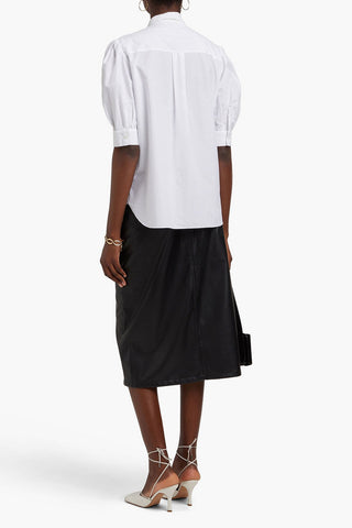 ANOTHER TOMORROW PUSSY-BOW COTTON-POPLIN SHIRT - Size 40