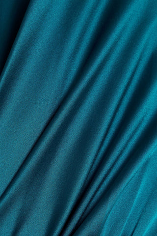 MICHELLE MASON WRAP-EFFECT SILK-SATIN MIDI DRESS - Size 10