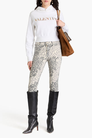 VALENTINO GARAVANI SEQUIN-EMBELLISHED FRENCH COTTON-BLEND TERRY HOODIE - Size M