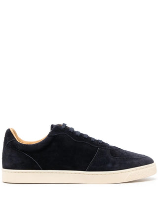 Brunello Cucinelli Brunello Cucinelli Suede Lace-Up Low-Top Sneakers with Contrast Sole