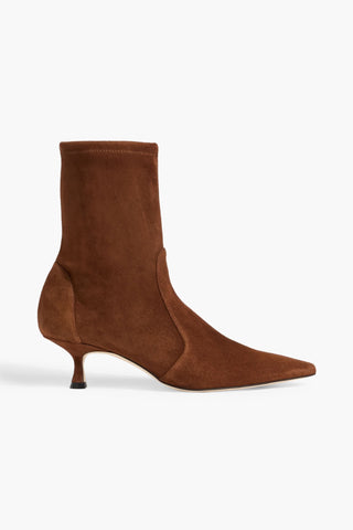 STUART WEITZMAN NAOMI 50 SUEDE ANKLE BOOTS - Size 9.5