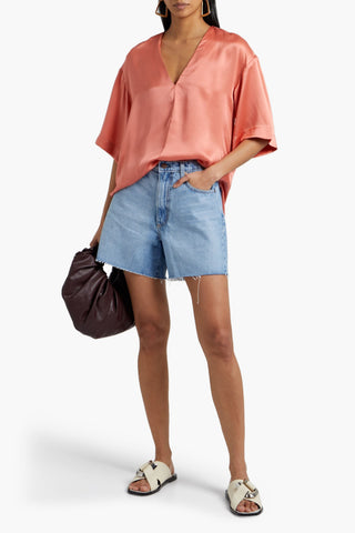 EQUIPMENT AKILAH SILK-SATIN TOP - Size XL