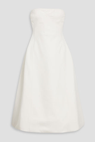 KHAITE BLUME STRAPLESS TWILL MIDI DRESS - Size 6