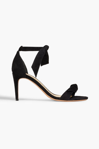 ALEXANDRE BIRMAN CLARITA 75 BOW-DETAILED SUEDE SANDALS - Size 36.5