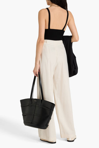 JOSEPH TUNIUS COTTON-SATEEN WIDE-LEG PANTS - Size 32