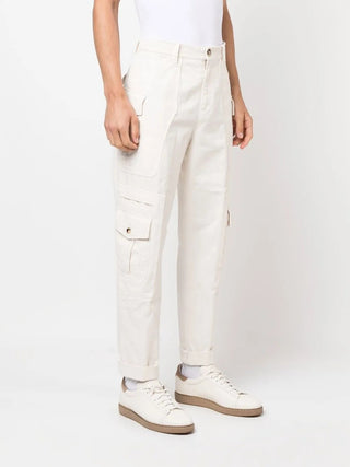 Brunello Cucinelli Brunello Cucinelli Cotton Cargo Trousers Off-White
