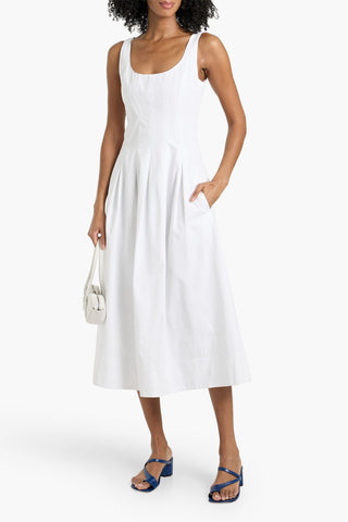 PROENZA SCHOULER SHELBY PLEATED COTTON-POPLIN MIDI DRESS - Size 2