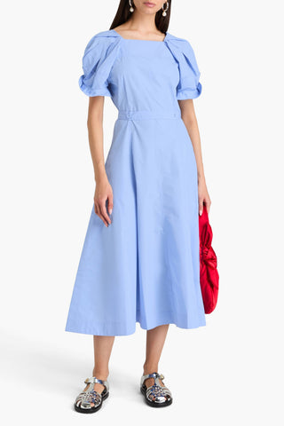 3.1 PHILLIP LIM COTTON-BLEND POPLIN MIDI DRESS - Size 6