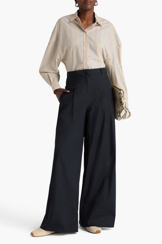 3.1 PHILLIP LIM COTTON-BLEND CANVAS WIDE-LEG PANTS - Size 2