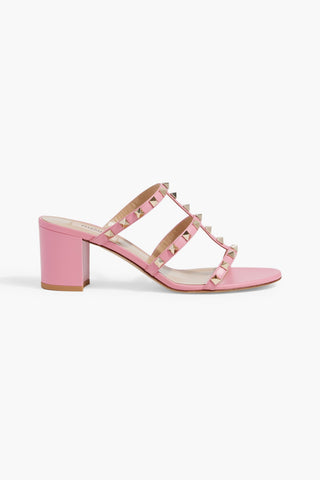 VALENTINO GARAVANI ROCKSTUD LEATHER MULES - Size 36