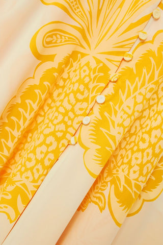 LA DOUBLEJ PRINTED SILK CREPE DE CHINE MAXI DRESS - Size XL