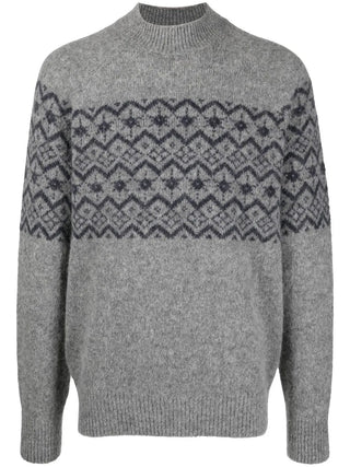 Brunello Cucinelli Jacquard Wool Turtleneck Sweater