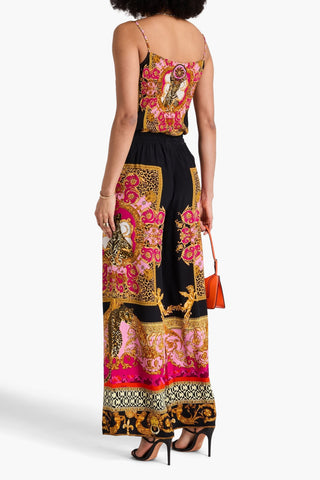 CAMILLA PRINTED SILK CREPE DE CHINE WIDE-LEG PANTS - Size XL