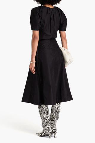 3.1 PHILLIP LIM BLOOM RUCHED COTTON-BLEND POPLIN TOP - Size 0