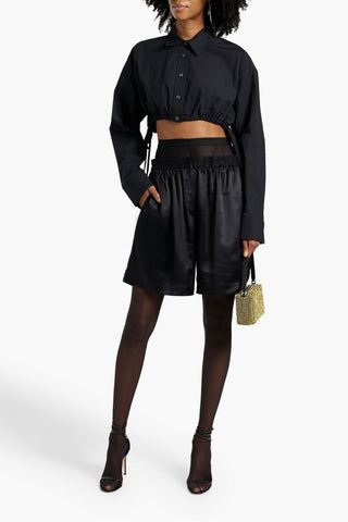 ALEXANDER WANG CROPPED COTTON-POPLIN SHIRT - Size L