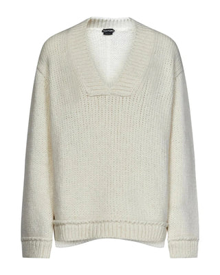 Tom Ford Chunky Knit Relaxed V-Neck Sweater