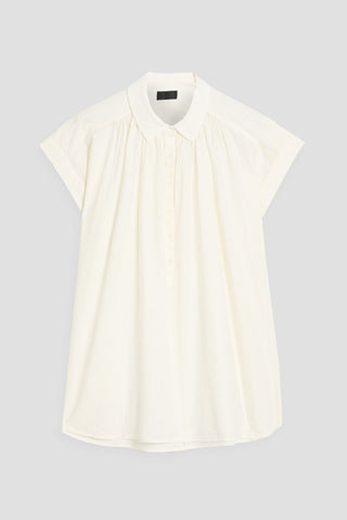 NILI LOTAN NORMANDY EMBROIDERED COTTON-VOILE BLOUSE - Size S