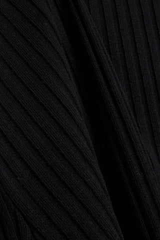 VINCE RIBBED COTTON-BLEND MIDI DRESS - Size XL