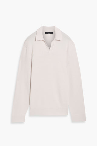 RAG & BONE DOMINIC WOOL AND CASHMERE-BLEND POLO SWEATER - Size M