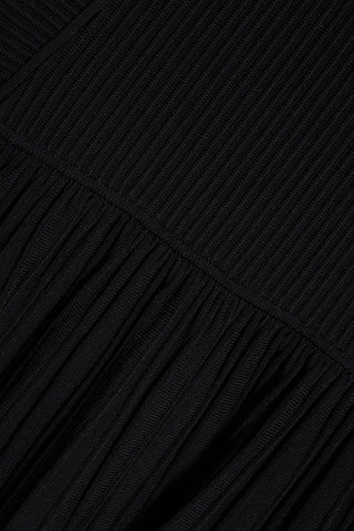 NICHOLAS COLD-SHOULDER RIBBED-KNIT MIDI DRESS - Size S