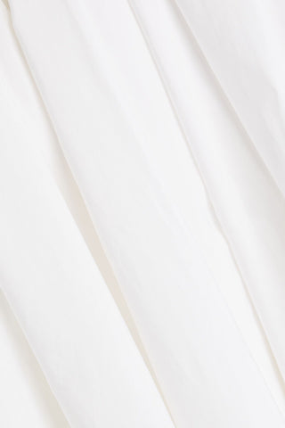 AREA RUCHED EMBELLISHED COTTON-POPLIN MIDI DRESS - Size 2