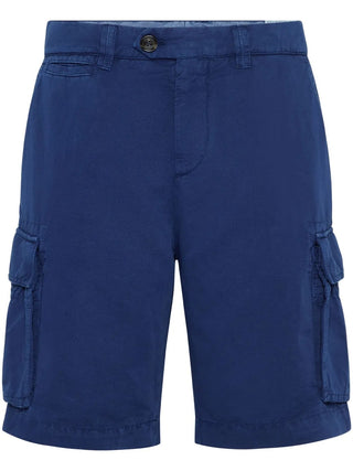 Brunello Cucinelli Cotton Cargo Shorts in Dark Blue