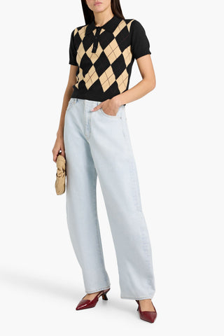 FRAME THE BUBBLE HIGH-RISE BARREL-LEG JEANS - Size 28