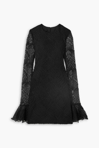 ROTATE BIRGER CHRISTENSEN ROSITANA EMBROIDERED TULLE MINI DRESS - Size 38