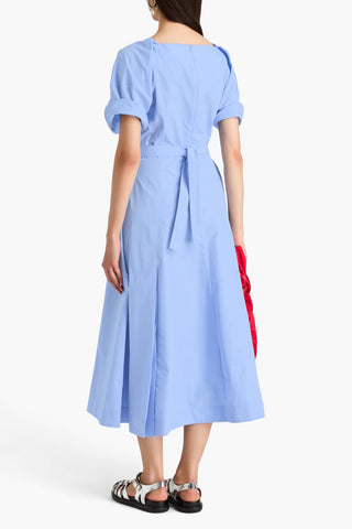 3.1 PHILLIP LIM COTTON-BLEND POPLIN MIDI DRESS - Size 6