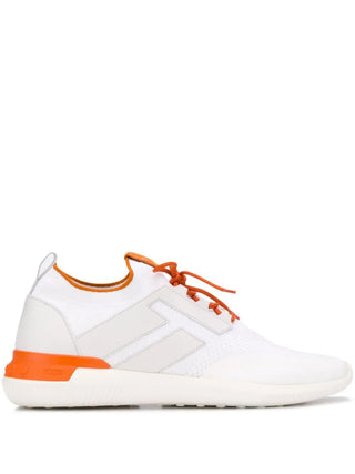 Tods Mesh and Leather Low-Top Sneakers with Contrast Laces