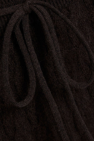 TOTEME CABLE-KNIT WOOL AND CASHMERE-BLEND SHORTS - Size S