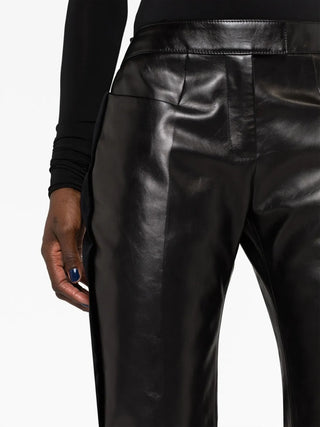 Tom Ford Leather High-Waist Flared Trousers