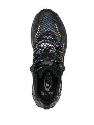 Tods Mesh Panelled Yellow-Accented Technical Sneaker-Boots