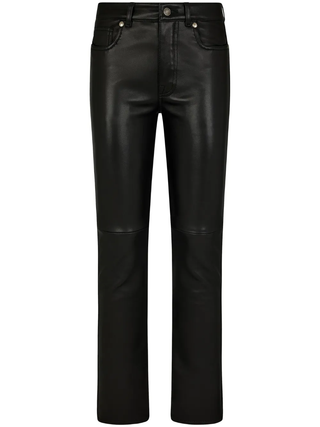 Tom Ford Tom Ford Leather Straight-Leg Knee-Seam Pants