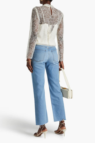 FRAME LE JANE ANKLE HIGH-RISE STRAIGHT-LEG JEANS - Size 33
