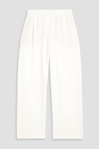 BRUNELLO CUCINELLI COTTON-BLEND JERSEY WIDE-LEG PANTS - Size L