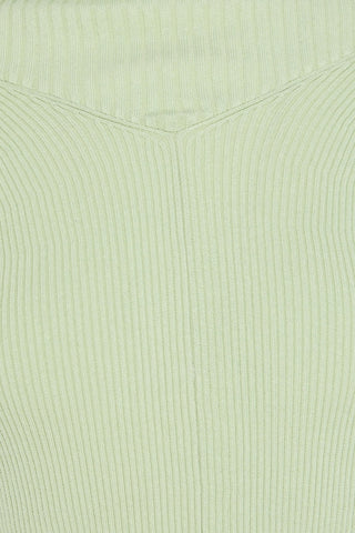 VICTORIA BECKHAM RIBBED COTTON-BLEND TURTLENECK TOP - Size M