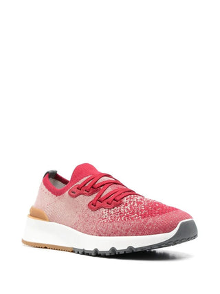 Brunello Cucinelli Two-Tone Knit Sock-Fit Low-Top Sneakers
