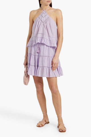 ISABEL MARANT LIOLINE TIERED COTTON-BLEND JACQUARD MINI SKIRT - Size 36