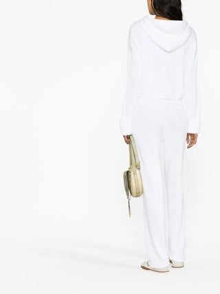 Brunello Cucinelli Knit Pleated Wide-Leg Drawstring Pants White