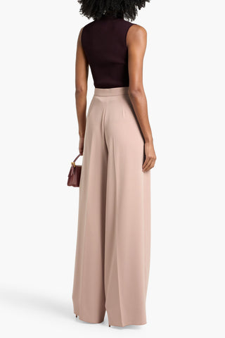 MAX MARA LINO CREPE WIDE-LEG PANTS - Size 38