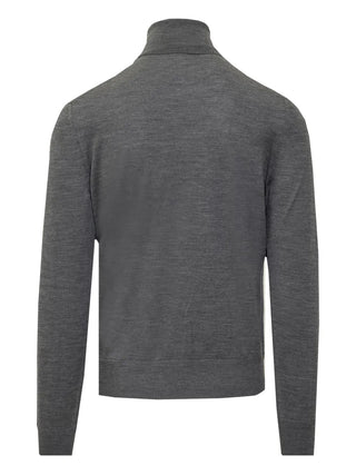 Tom Ford Fine-Gauge Wool Turtleneck Sweater Light Charcoal